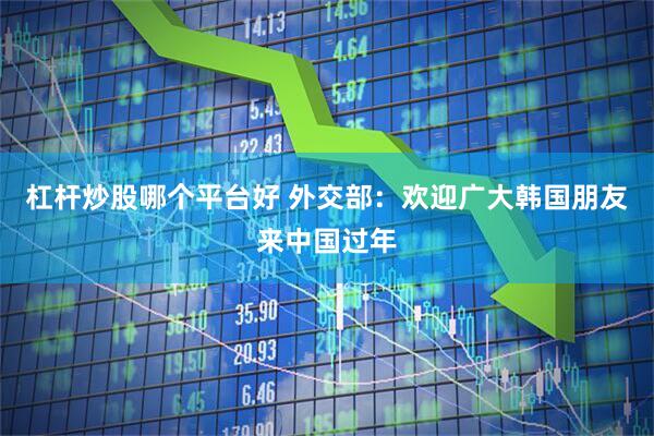 杠杆炒股哪个平台好 外交部：欢迎广大韩国朋友来中国过年