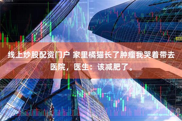 线上炒股配资门户 家里橘猫长了肿瘤我哭着带去医院，医生：该减肥了。
